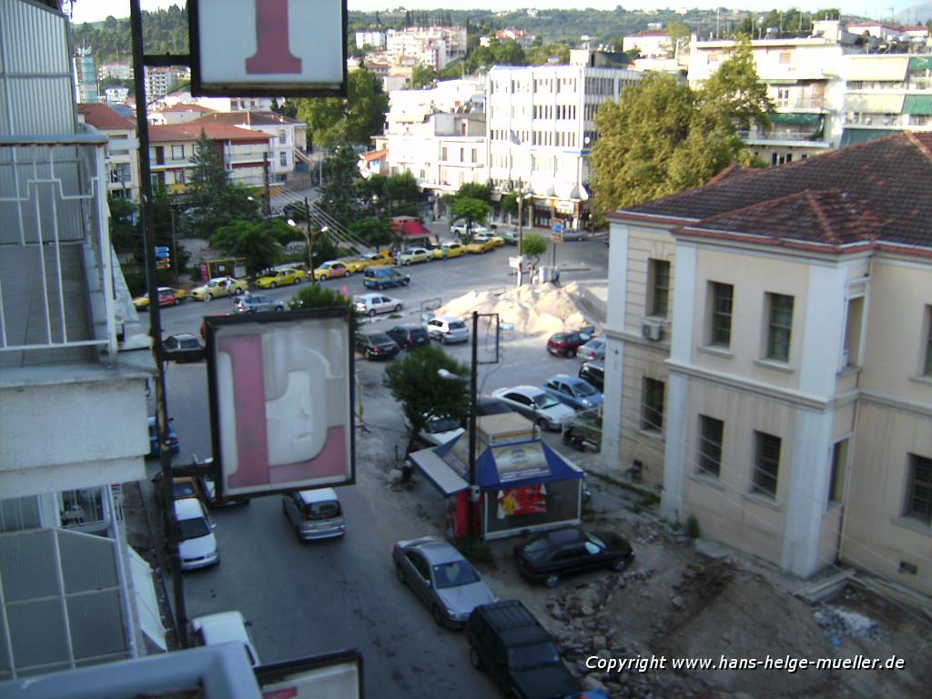 Blick auf Veria vom Hotelbalkon