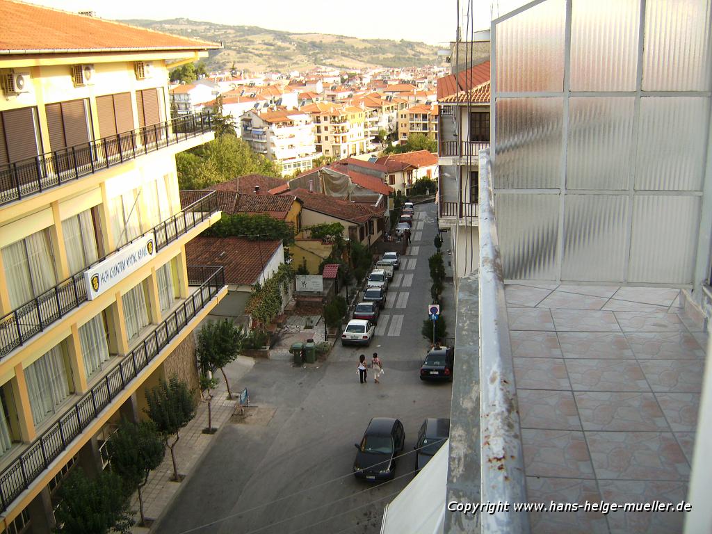 Blick auf Veria vom Hotelbalkon