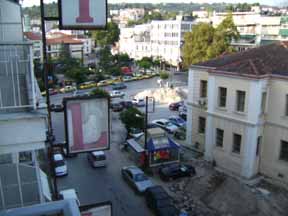 Blick auf Veria vom Hotelbalkon